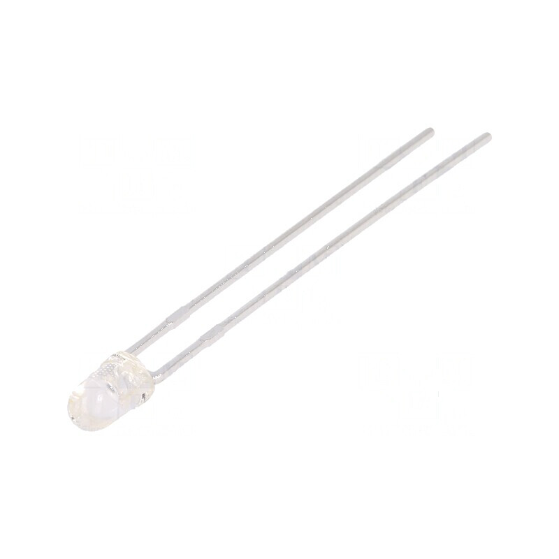 Emițător IR 3mm 940nm transparent 5-10mW 34° THT 20mA | Electronic-mag.ro | Componente Electronice
