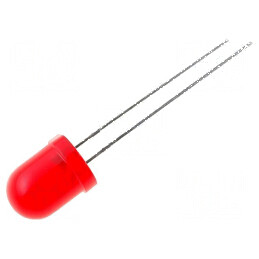 LED 8mm roșie 40-150mcd 60° convex nr. term 2 | Electronic-mag.ro | Componente Electronice