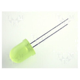 LED galben 10mm 20÷50mcd 60° convex | Electronic-mag.ro | Componente Electronice