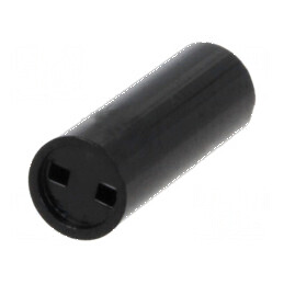 Bucșă de distanțare LED neagră Øext 5mm ØLED 3mm Lungime 7,6mm | Electronic-mag.ro | Componente Electronice