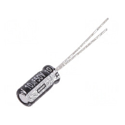 Condensator electrolitic THT 10uF 50VDC Ø5x11mm 2mm Raster | Electronic-mag.ro | Componente Electronice