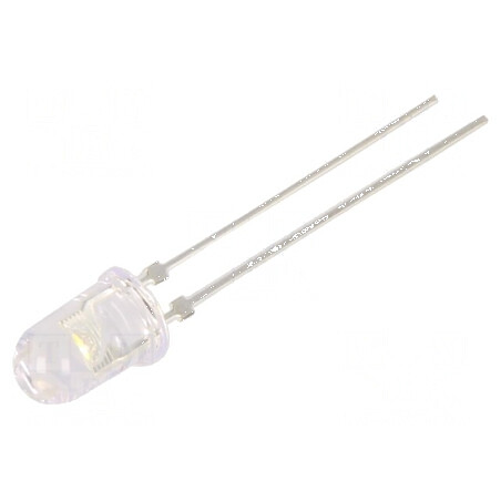 LED 5mm alb cald 4200-5800mcd 60° convex | Electronic-mag.ro | Componente Electronice