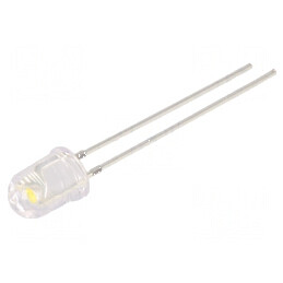 LED alb cald 5,1mm 12000-14400mcd 30° convex | Electronic-mag.ro | Componente Electronice