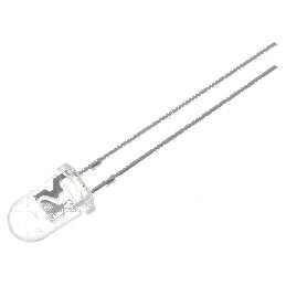LED 5mm alb rece 3000-5800mcd 60° convex | Electronic-mag.ro | Componente Electronice