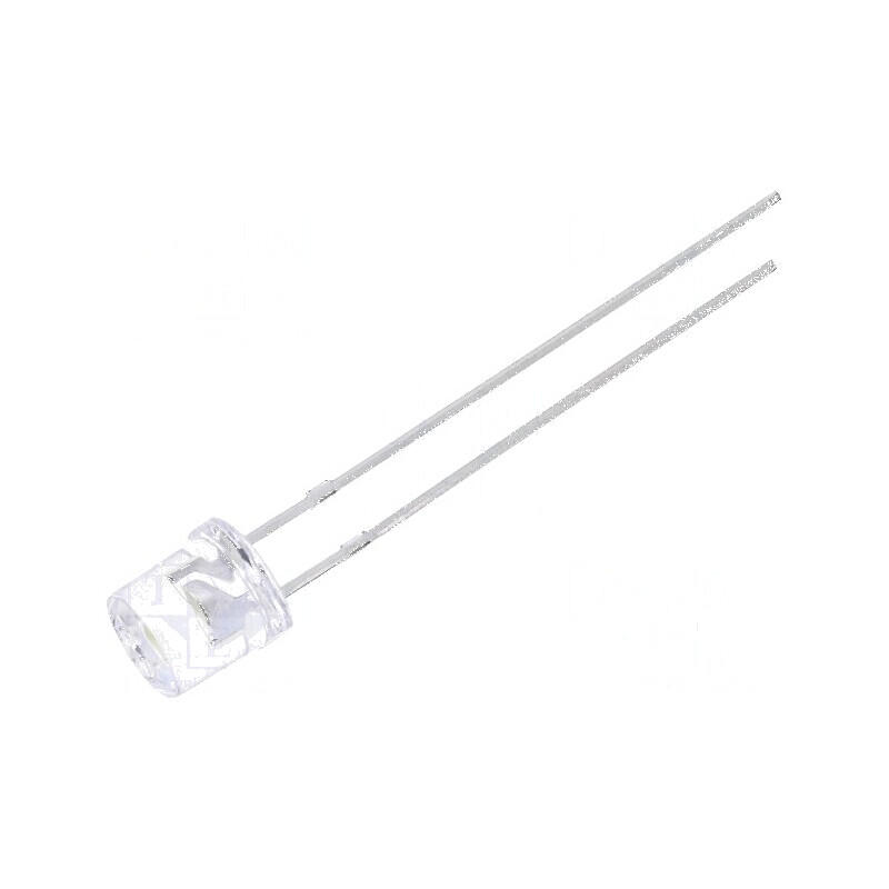 LED 5mm alb rece 1560÷3000mcd 140° plat | Electronic-mag.ro | Componente Electronice