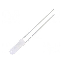 LED 3mm roșie 100-150mcd 150° convex | Electronic-mag.ro | Componente Electronice