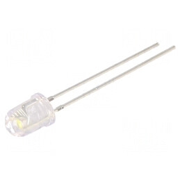 LED alb 5,1mm 12000-14400mcd 30° convex | Electronic-mag.ro | Componente Electronice