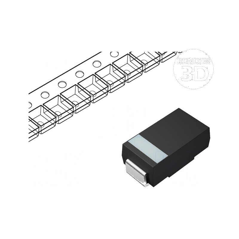Diodă Zener 1W 6,8V SMD SMA 10uA | Electronic-mag.ro | Componente Electronice