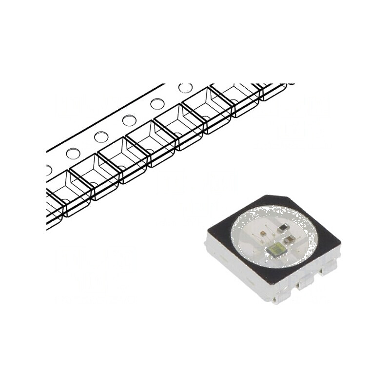 LED SMD 5050 RGB Programabil 5x5mm 3,5÷5,3V | Electronic-mag.ro | Componente Electronice LED SMD 5050 RGB Programabil 5x5mm 3,5÷5,3V | Electronic-mag.ro | Componente Electronice