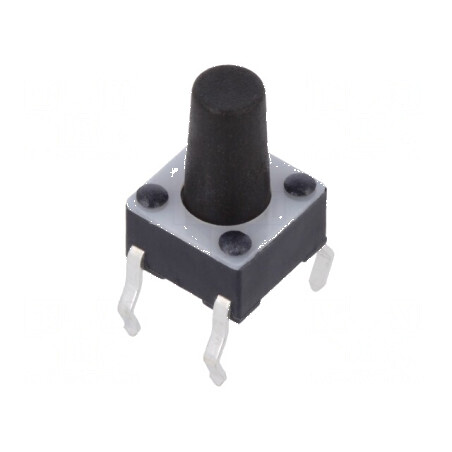 Microîntrerupător TACT SPST-NO 0,05A/12VDC THT 1,57N | Electronic-mag.ro | Componente Electronice