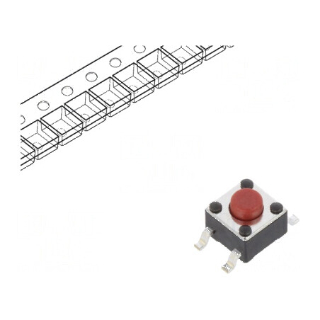 Microîntrerupător TACT SPST-NO 0,05A/12VDC SMT 2,55N | Electronic-mag.ro | Componente Electronice