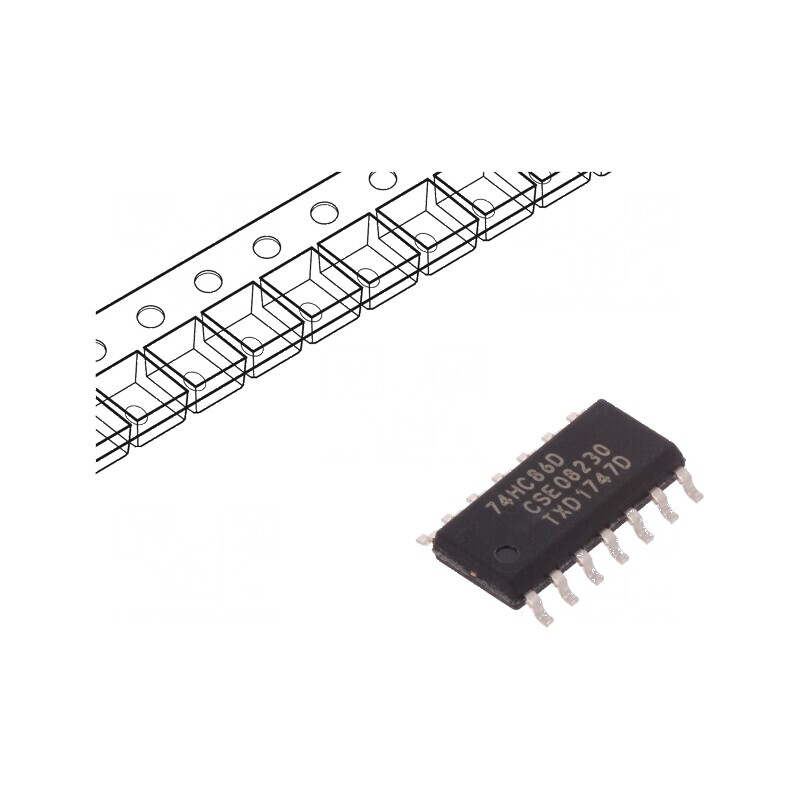 CI digital XOR 4 IN 2 CMOS SMD SO14 2÷6VDC -40÷125°C HC | Electronic-mag.ro | Componente Electronice
