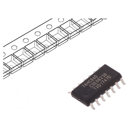 CI digital XOR 4 IN 2 CMOS SMD SO14 2÷6VDC -40÷125°C HC | Electronic-mag.ro | Componente Electronice