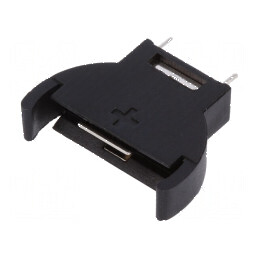 Soclu CR2032 vertical THT negru 20mm | Electronic-mag.ro | Componente Electronice