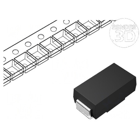 Diodă redresoare SMD 1kV 1A 500ns DO214AC SMA Ufmax 1,3V | Electronic-mag.ro | Componente Electronice