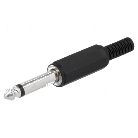 Conector Jack 6,3mm mufă tată mono cu manșon 2 drept | Electronic-mag.ro | Componente Electronice