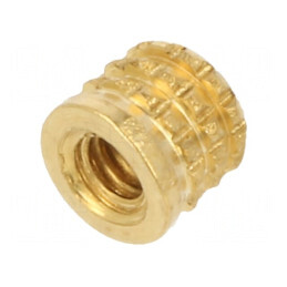 Adaos filetat din alamă M2 BN 37885, Lungime: 3,1mm pentru plastic | Electronic-mag.ro | Componente Electronice