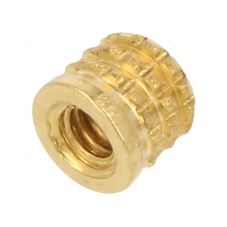 Adaos filetat din alamă M2 BN 37885, Lungime: 3,1mm pentru plastic | Electronic-mag.ro | Componente Electronice