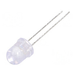 LED 8mm albastru 2900-5000mcd 25° convex | Electronic-mag.ro | Componente Electronice