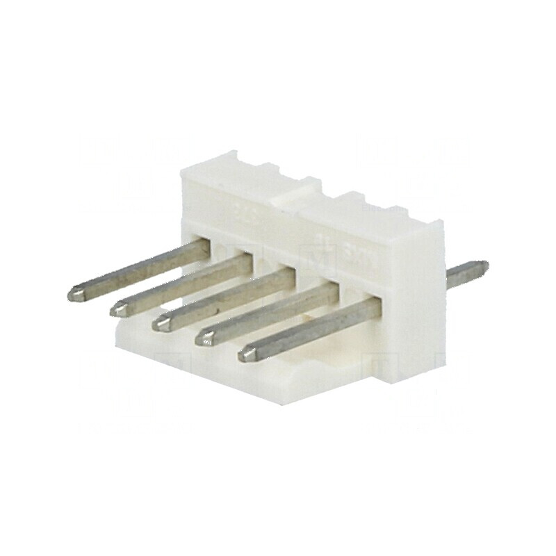 Conector cablu-placă soclu tată KK 254 2,54mm 5 PIN THT alb | Electronic-mag.ro | Componente Electronice