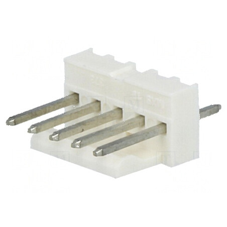 Conector cablu-placă soclu tată KK 254 2,54mm 5 PIN THT alb | Electronic-mag.ro | Componente Electronice