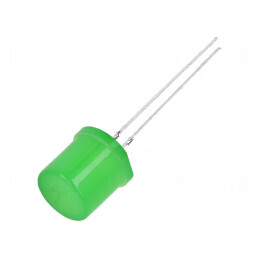 LED verde 9,7mm 750÷1120mcd 180° plat rotund | Electronic-mag.ro | Componente Electronice
