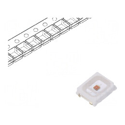LED SMD 2835 Galben PLCC2 14-24lm 2,8x3,5x0,8mm 120° 150mA | Electronic-mag.ro | Componente Electronice