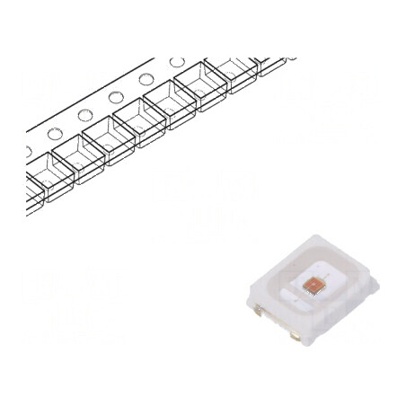 LED SMD 2835 Galben PLCC2 14-24lm 2,8x3,5x0,8mm 120° 150mA | Electronic-mag.ro | Componente Electronice