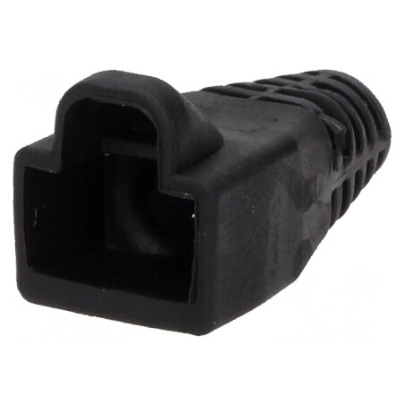 Protecție mufă RJ45 6mm neagră | Electronic-mag.ro | Componente Electronice