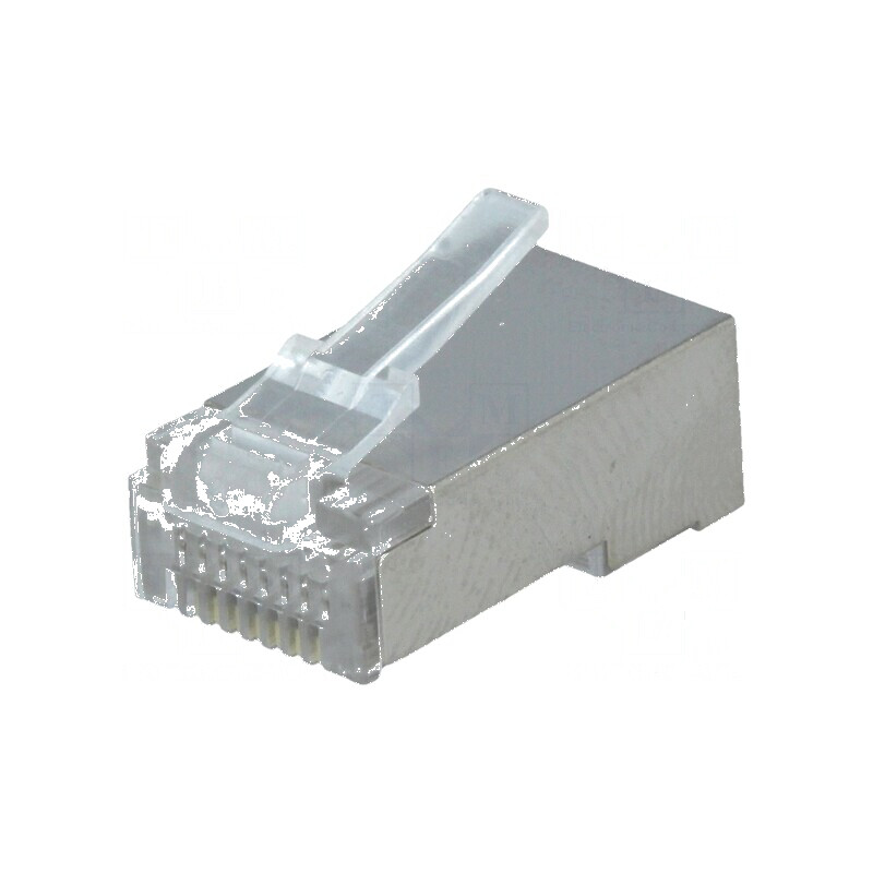 Conector RJ45 ecranat 8p8c cu mufă PIN 8 | Electronic-mag.ro | Componente Electronice