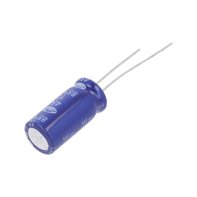 Condensator electrolitic THT 10uF 450VDC Ø10x20mm ±20% 2000h | Electronic-mag.ro | Componente Electronice