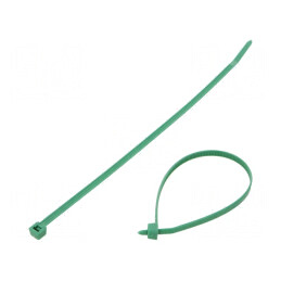 Colier de strângere verde 200mm x 4,6mm poliamidă 225N | Electronic-mag.ro | Componente Electronice