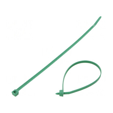 Colier de strângere verde 200mm x 4,6mm poliamidă 225N | Electronic-mag.ro | Componente Electronice