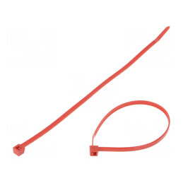 Colier de strângere roșu 200mm x 4,6mm poliamidă 225N | Electronic-mag.ro | Componente Electronice