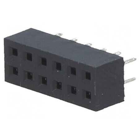 Conector şiruri pini soclu mamă 12 pini 2mm THT 2x6 | Electronic-mag.ro | Componente Electronice