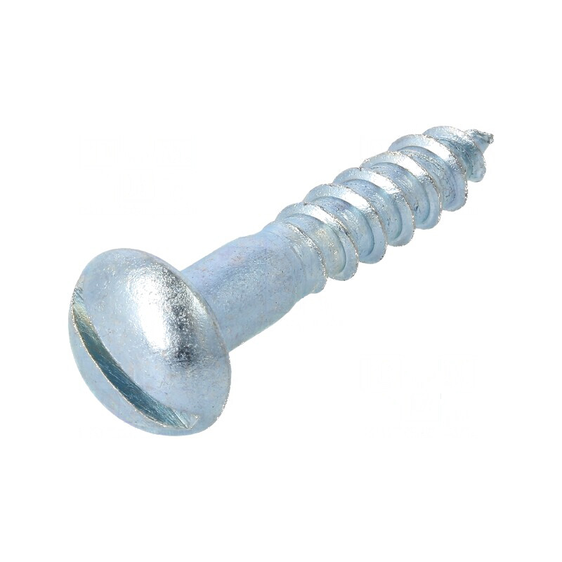 Şurub pentru lemn 6x30 Cap buton crestat 1,6mm oţel zincat DIN 96 | Electronic-mag.ro | Componente Electronice