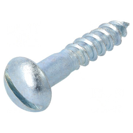 Şurub pentru lemn 6x30 Cap buton crestat 1,6mm oţel zincat DIN 96 | Electronic-mag.ro | Componente Electronice
