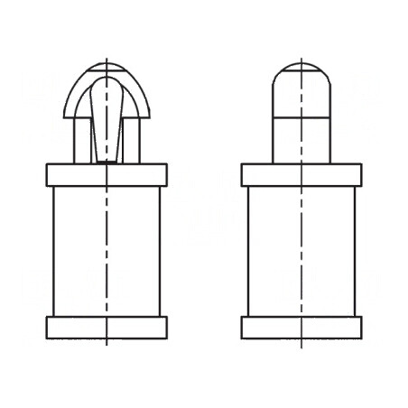Distanţier PCB poliamidă 66 6,4mm clichet naturală | Electronic-mag.ro | Componente Electronice