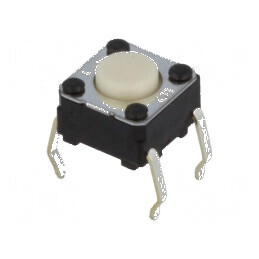 Microîntrerupător TACT SPST-NO 0,05A/24VDC THT | Electronic-mag.ro | Componente Electronice
