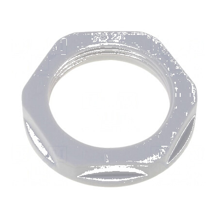 Piuliță PG21 poliamidă 36mm gri cu flanșă, temperatură -40÷100°C | Electronic-mag.ro | Componente Electronice