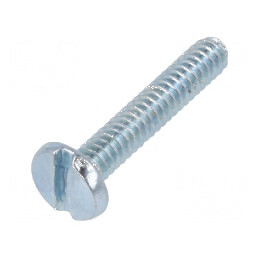 Şurub UNC 4-40x15,88 cu cap rotund crestat din oţel zincat | Electronic-mag.ro | Componente Electronice