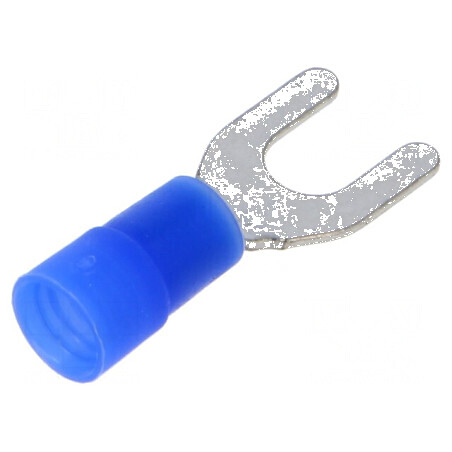 Vârf furcă M5 1,5-2,5mm² crimpată izolată cositorită | Electronic-mag.ro | Componente Electronice