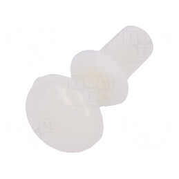 Diblu poliamidă 4mm lungime, 2.1mm diametru, alb | Electronic-mag.ro | Componente Electronice