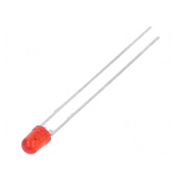 LED 3mm roșie 10-15mcd 22° convex | Electronic-mag.ro | Componente Electronice