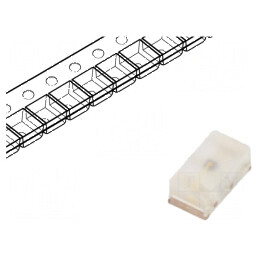 LED SMD 0603 Verde 6,3-15mcd 1,6x0,8x0,6mm 80° 1,8-2,4V 20mA | Electronic-mag.ro | Componente Electronice