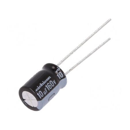 Condensator electrolitic THT 10uF 160VDC Ø8x11,5mm ±20% 41mA | Electronic-mag.ro | Componente Electronice