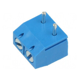 Regletă de conexiuni pentru PCB drept, 5mm, 2 piste | Electronic-mag.ro | Componente Electronice