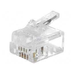 Conector RJ12 6p4c IDC, mufă PIN 4, cablu crimpat | Electronic-mag.ro | Componente Electronice