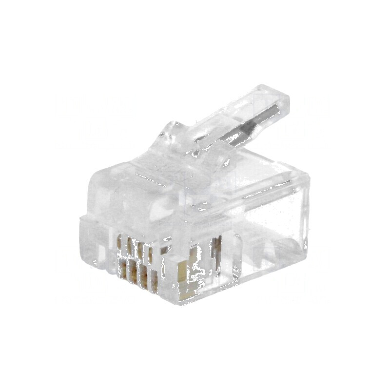 Conector RJ12 6p4c IDC, mufă PIN 4, cablu crimpat | Electronic-mag.ro | Componente Electronice