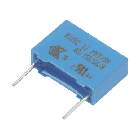 Condensator polipropilenă Y2 2,2nF 13x9x4mm THT ±20% 10mm | Electronic-mag.ro | Componente Electronice